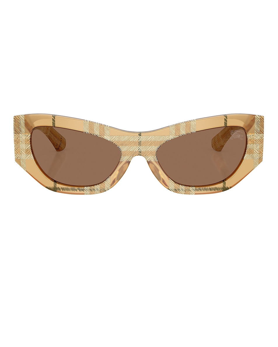 

Check Cat Eye Солнцезащитные очки Burberry, Check Beige