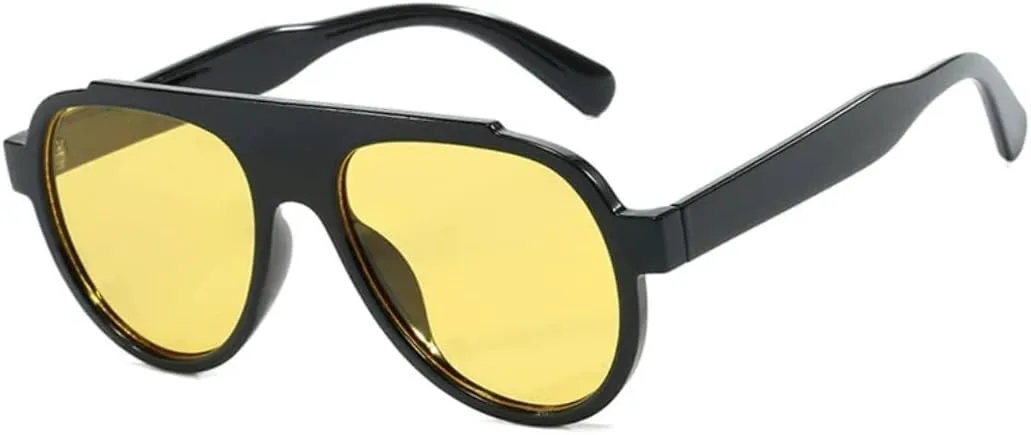 

Солнцезащитные очки с защитой UV400 | Большая оправа, цветные линзы | Для женщин и мужчин, для занятий спортом на открытом воздухе и вождения DSVIGF, Black Yellow