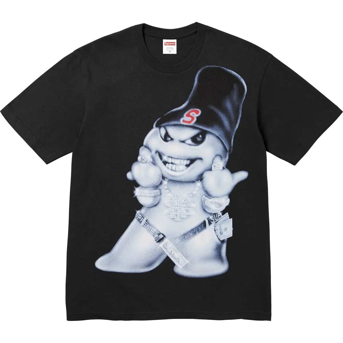 

Футболка unisex FW25 Fall T Shirt Collection WEEK7 Snowman Tee Supreme, черный