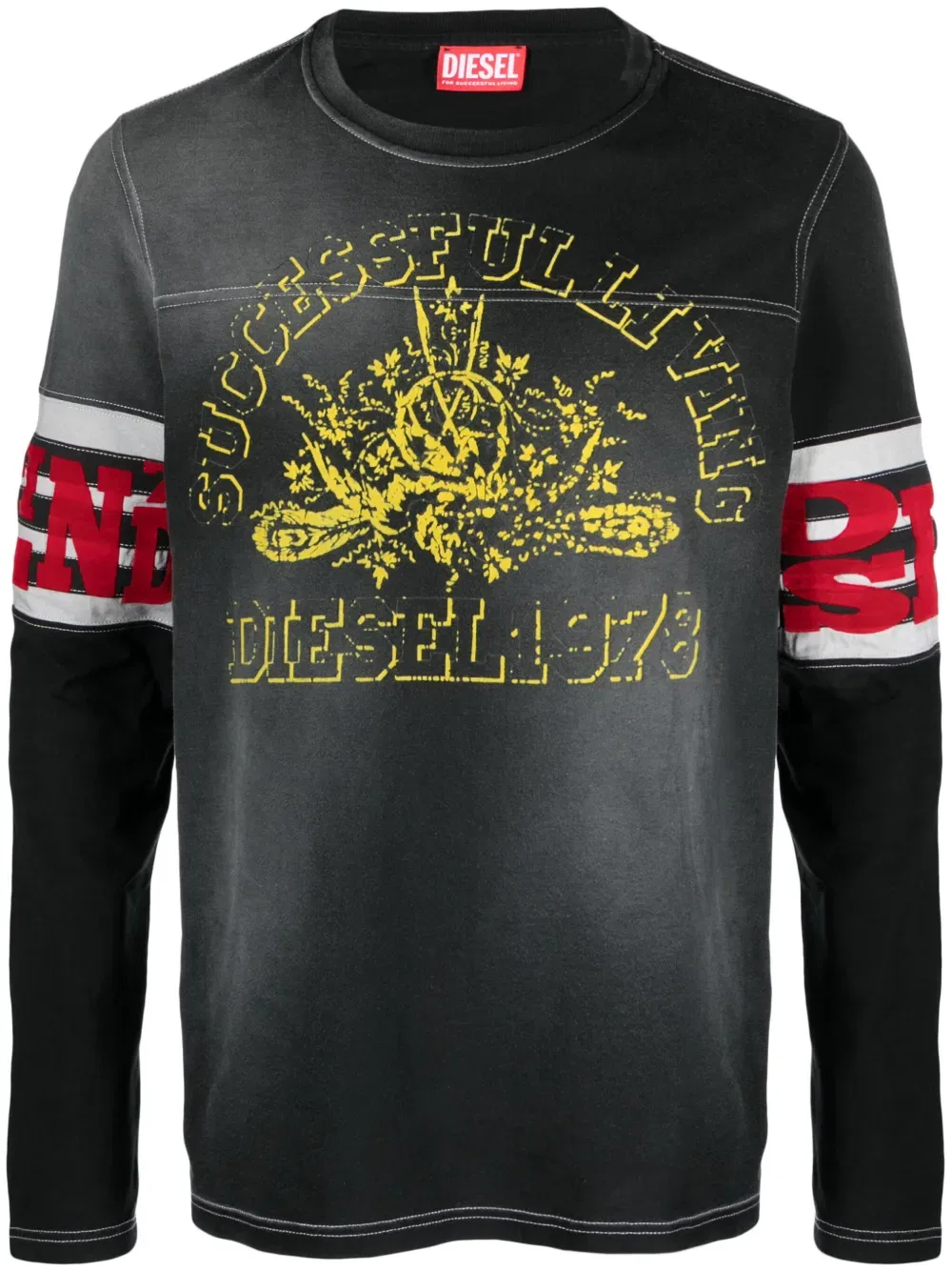 Футболка с бархатным логотипом T-Ju-Ls Diesel, черный