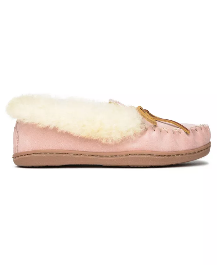 Женские альпийские тапочки из овчины Minnetonka, розовый — фото 3