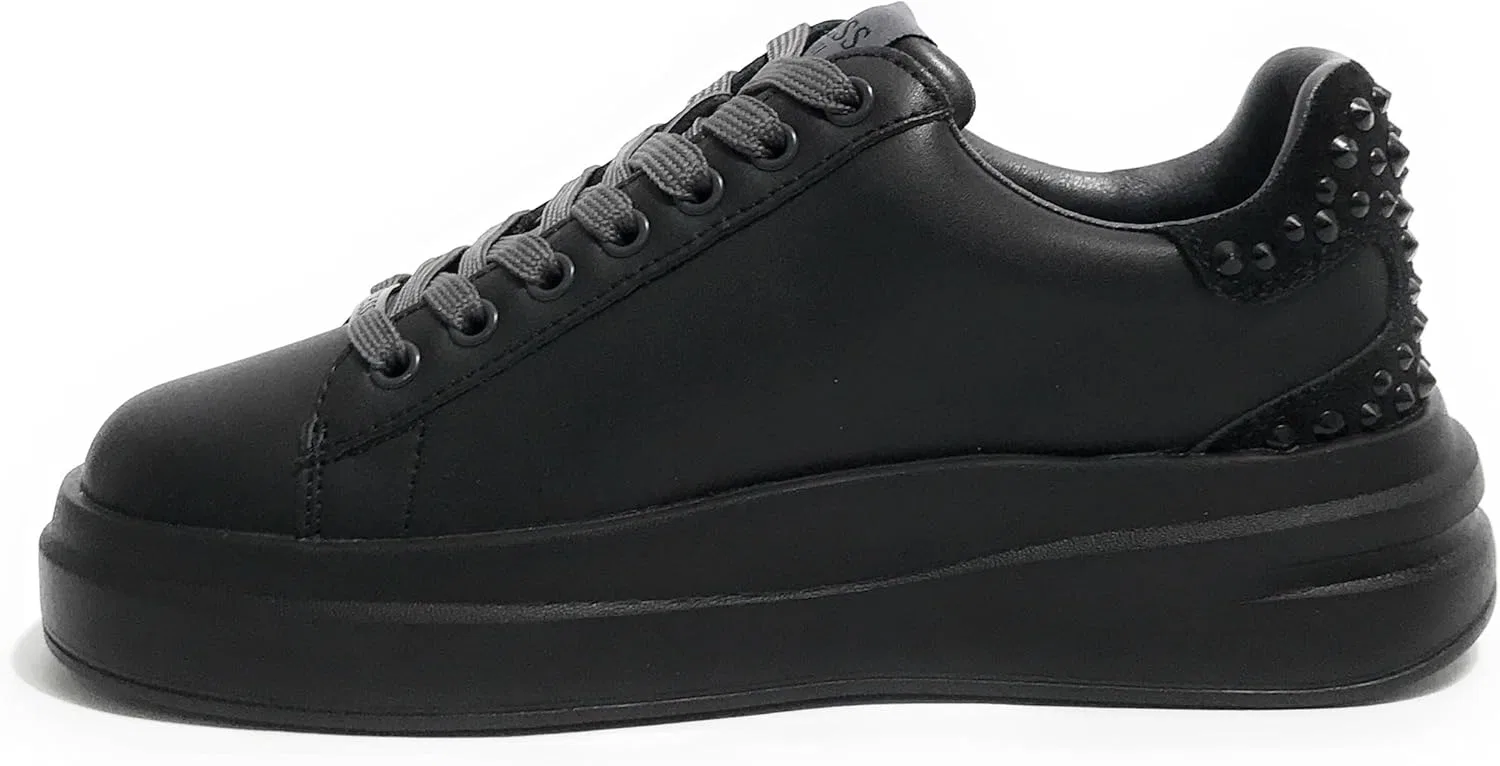 Кроссовки GUESS Scarpe Uomo Elbina Carryover Trainers в цвете Pelle Coal/Black DS24GU28 FLPVIBLEP12, черный — фото 2