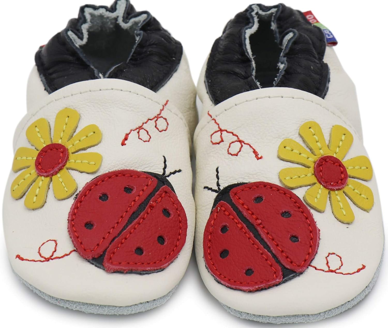 Детские туфли Carozoo 27, Ladybug Flower Cream — фото 4