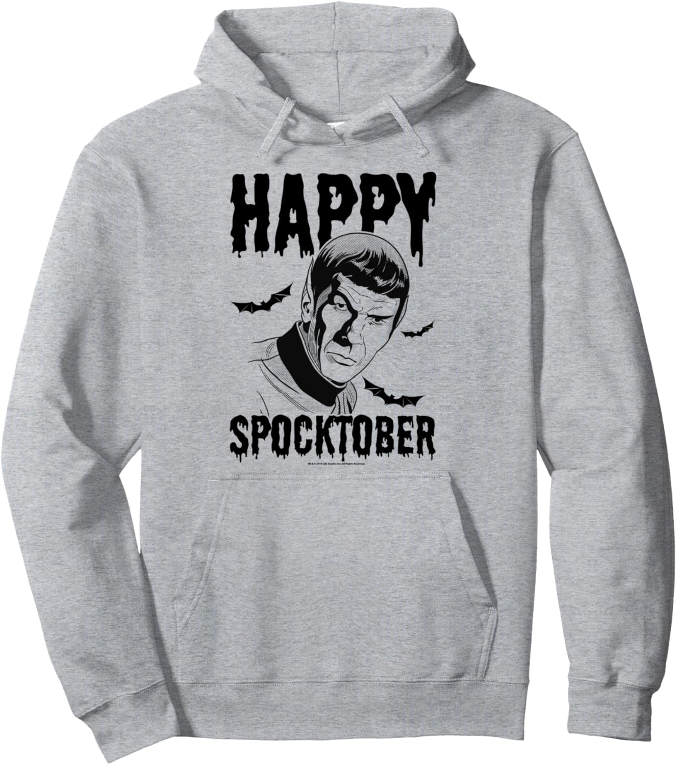 

Толстовка Star Trek Happy Spocktober Halloween Bats, серый