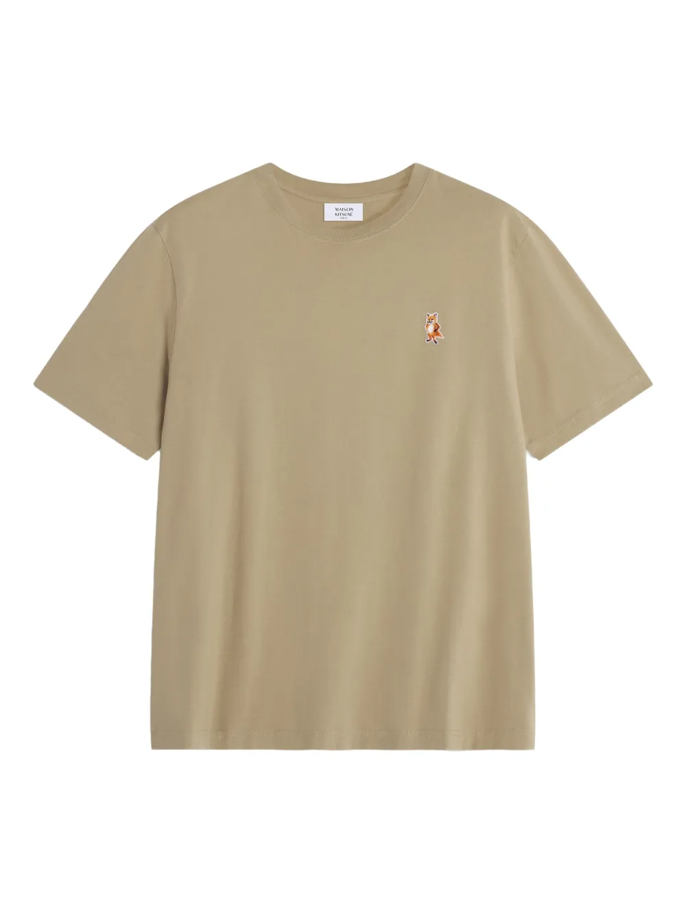 

Футболка с вышивкой Maison Kitsuné, нейтральный
