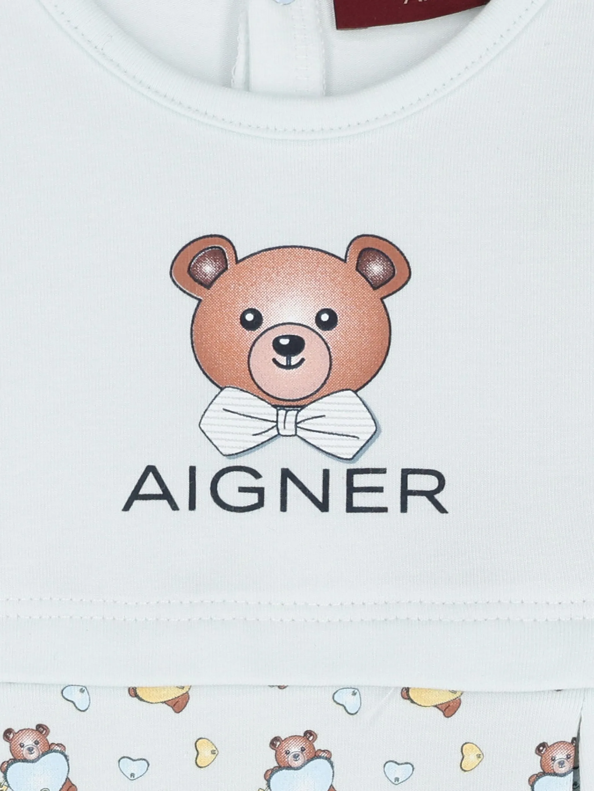 Ромпер с принтом Aigner Kids, белый — фото 3