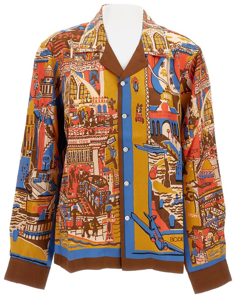 

Рубашка с длинными рукавами Bode Manhattan Island, разноцветная, мультиколор