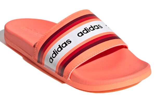 Тапочки farm rio x adilette comfort slides 'signal coral' Adidas, розовый — фото 2
