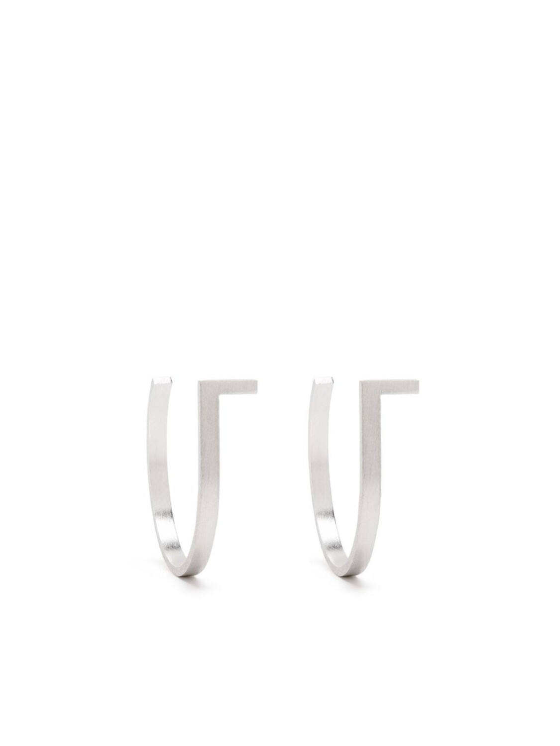 

Серьги-кольца Unfinishing Line среднего размера Hsu Jewellery, серебряный