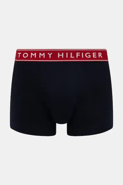 Комплект трусов Tommy Hilfiger Essential Logo Waistband, 3 предмета, черный/белый/ средне-красный/ темно-синий — фото 3