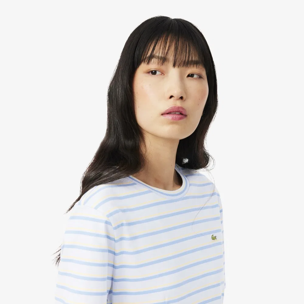 Платье Lacoste мини полоска, синее — фото 3