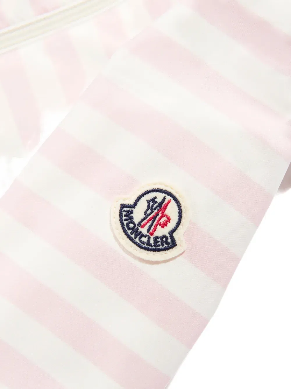 Полосатая куртка с капюшоном Moncler Enfant, розовый — фото 3