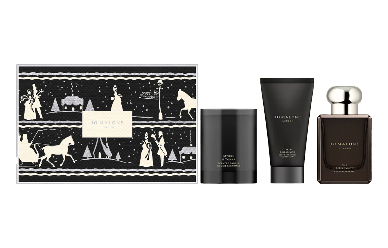 

ZUMALONG Limited Edition Ebony And Bergamot Box Perfume Sets Eau De Cologne 50ml+50ml+Candle Jo Malone London, 50ml perfume+50ml hand sanitizer+aroma candle