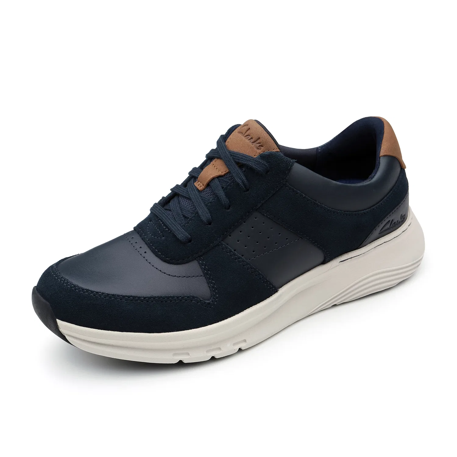 Мужские тёмно-синие лёгкие кроссовки с амортизацией от Clarks
