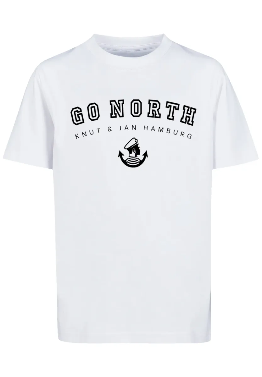 

Футболка F4NT4STIC "Go North Knut & Jan Hamburg", принт, белый