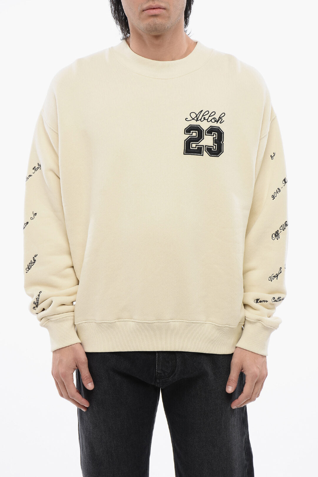 

Свитшот Off-White Skate-Fit из матового хлопка 23 с круглым вырезом