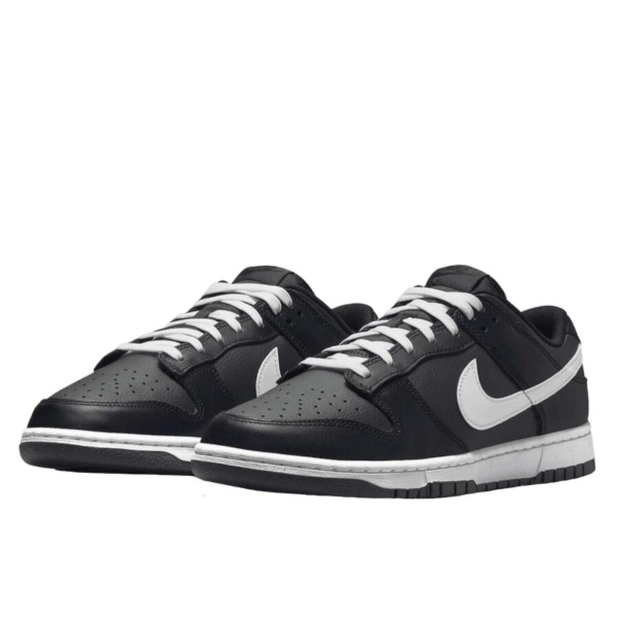 NIKE Кроссовки Dunk Low Black White (2022) — фото 2