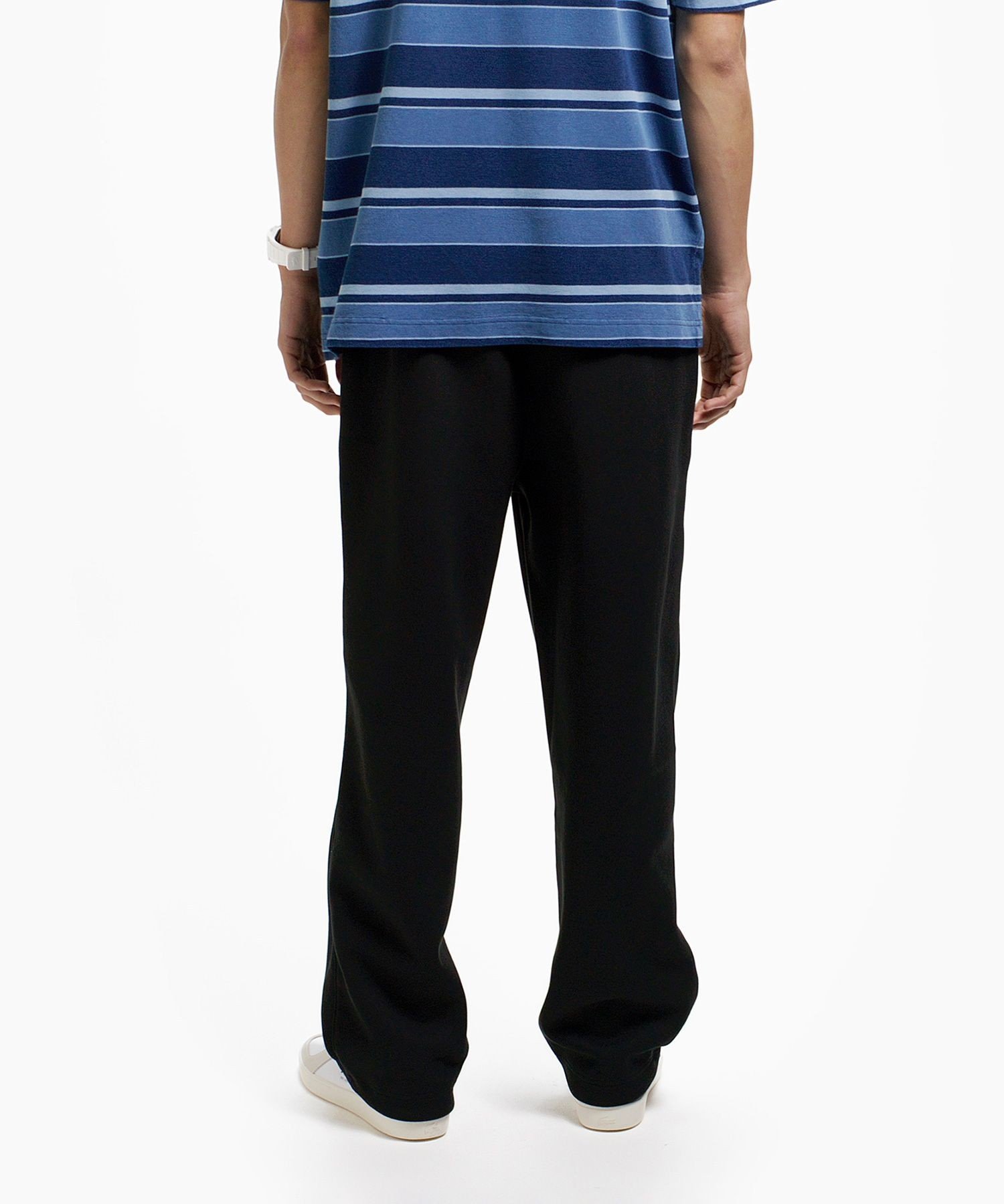 Большие спортивные штаны из пике / спортивные брюки LACOSTE, Black — фото 2