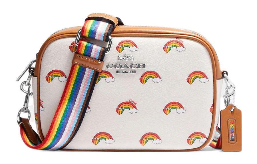 

Jamie Coated Canvas With Leather Камера Сумка Через Плечо Маленький Размер Женская Ecru & Brown COACH