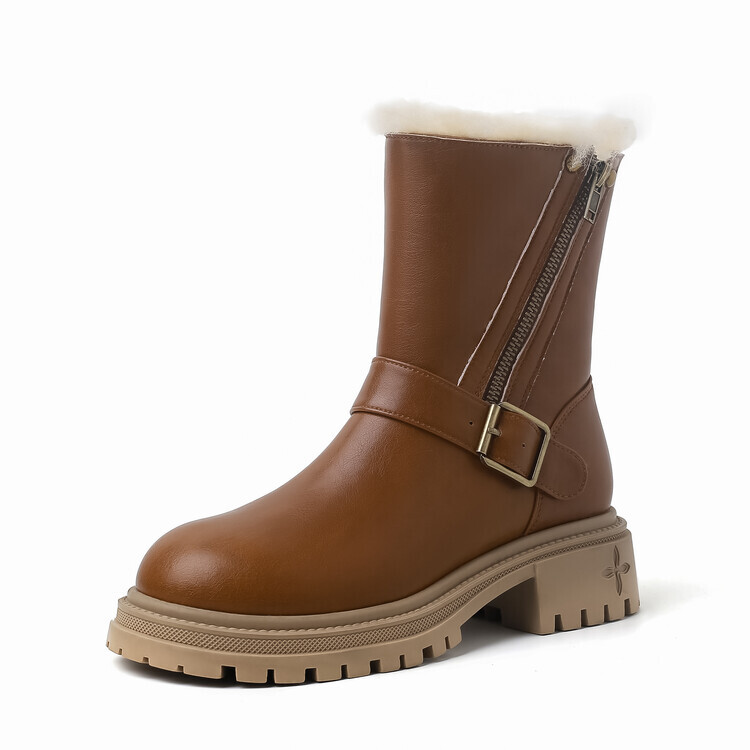 

Зимние ботинки женские Qiaoliner, темно-коричневый