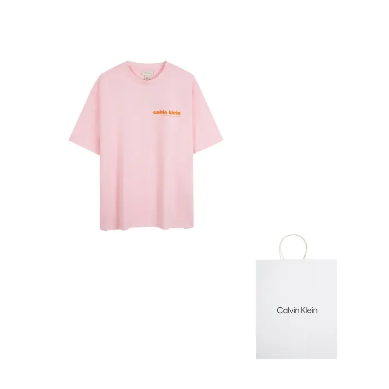 

Футболка с коротким рукавом и принтом логотипа Jeans Calvin Klein, розовый