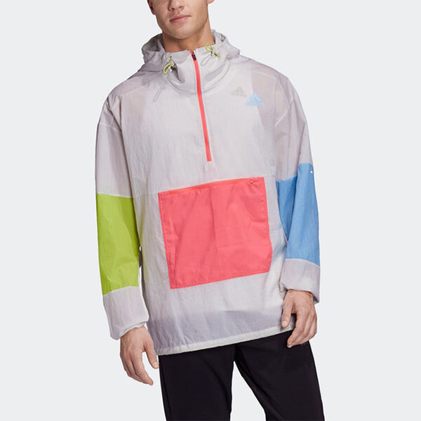 Куртка штормовая куртка адаптивная куртка м беговая цветная спортивная Adidas, серый — фото 3