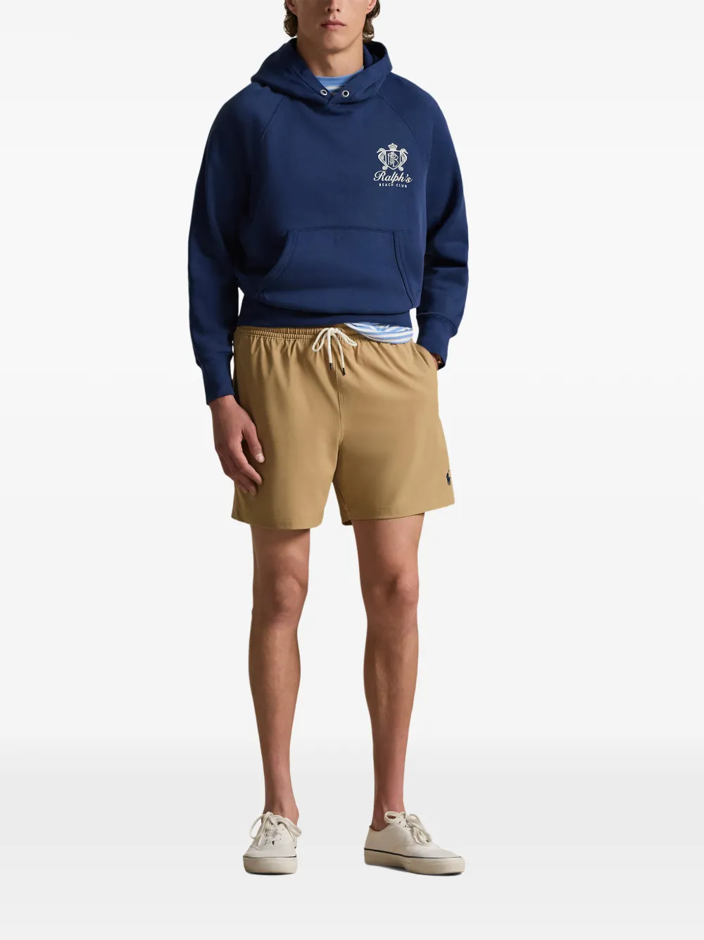 Плавки-шорты с кулиской и вышивкой Polo Ralph Lauren, бежевый — фото 2