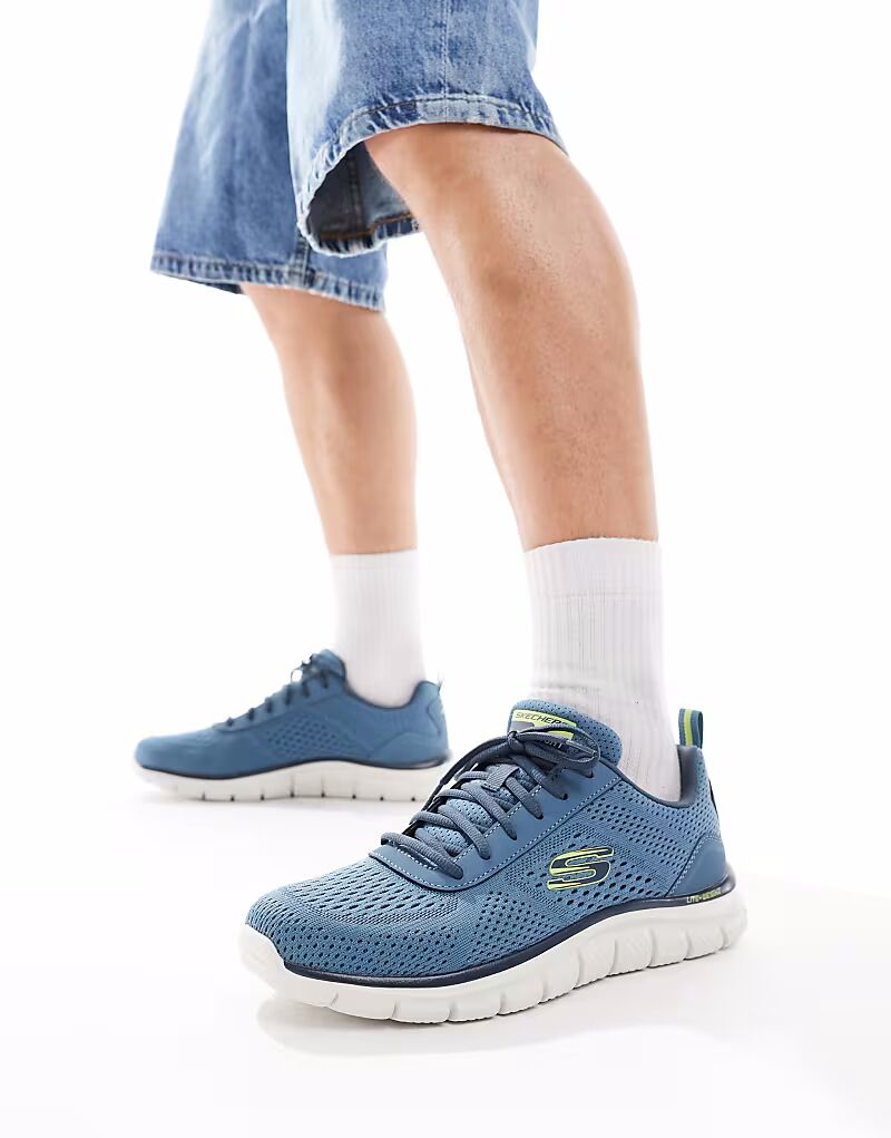 Кроссовки Skechers Track Leshur серо-коричневого цвета — фото 4