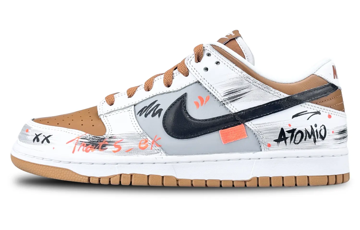 

Nike Кроссовки для скейтбординга Dunk, износостойкие, низкие, мужские, оранжевые