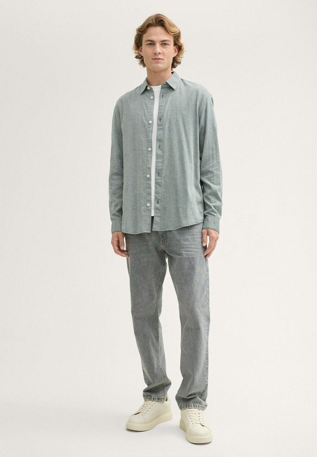 

Рубашка MIT STRUKTUR TOM TAILOR DENIM, синий