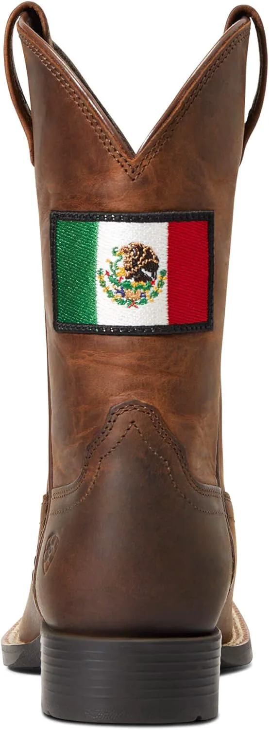 Унисекс-детские ковбойские сапоги ARIAT Orgullo Mexicano II, коричневый — фото 2