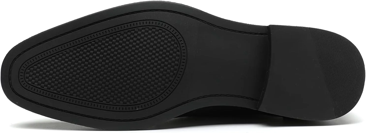 

DECARSDZ Мужские классические формальные оксфорды на шнуровке с острым носком для свадьбы, черные, черный