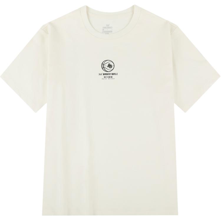 

361° Футболка мужская cream white с круглым вырезом, тонкая, прямого кроя