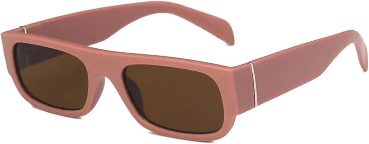 

Ретро маленькие прямоугольные женские солнцезащитные очки, модные, цвета шампанского, фиолетовые, с защитой от УФ-излучения UV400, трендовые мужские очки HHZZYVY, Matte Purple Tea