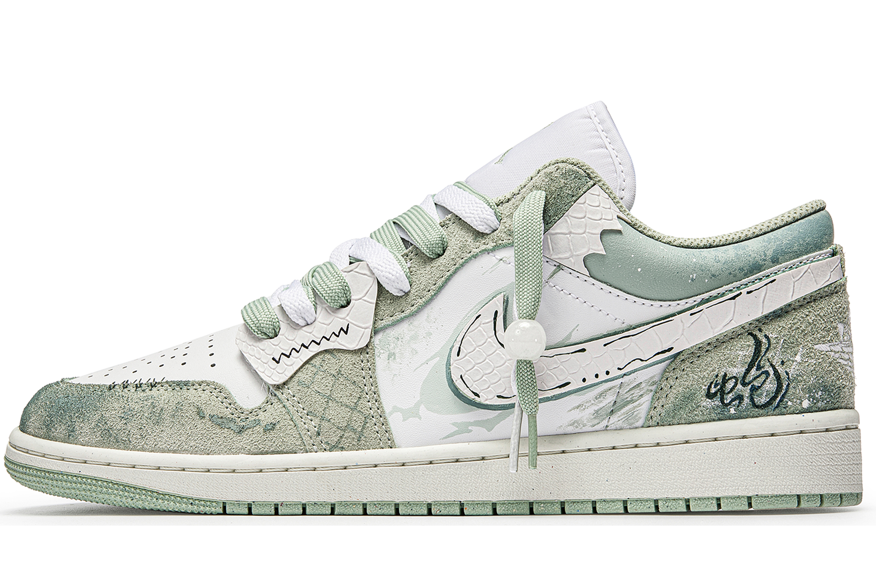 

Jordan Баскетбольные кроссовки Air 1 Vintage, низкие, мужские, зеленые