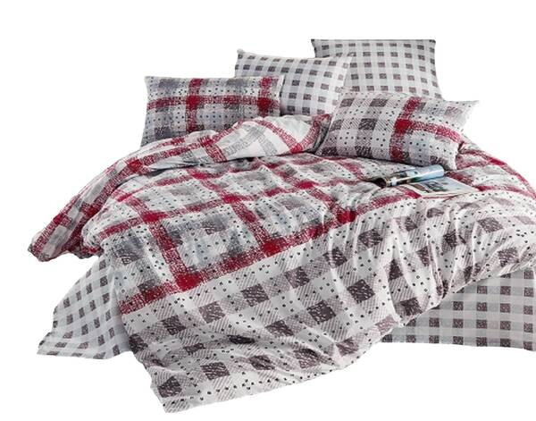 

Комплект постельного белья M’DECO ENZA Grau Rot, 240x1x220 см, красный