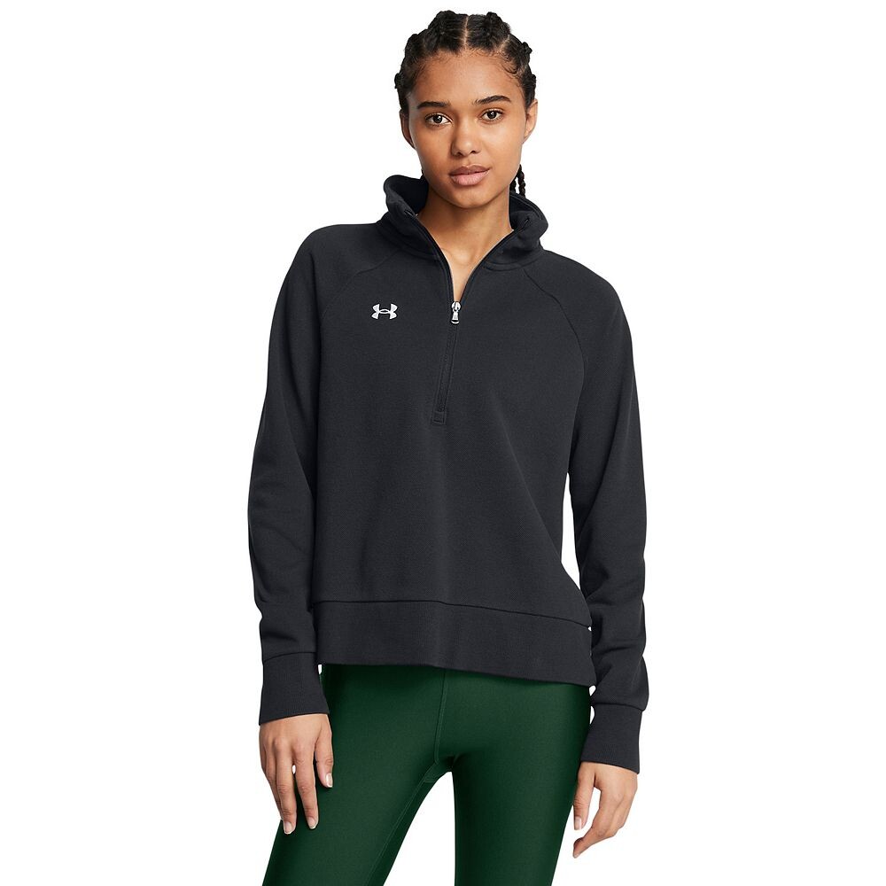 

Женский флисовый топ с молнией до половины Under Armour Rival, черный