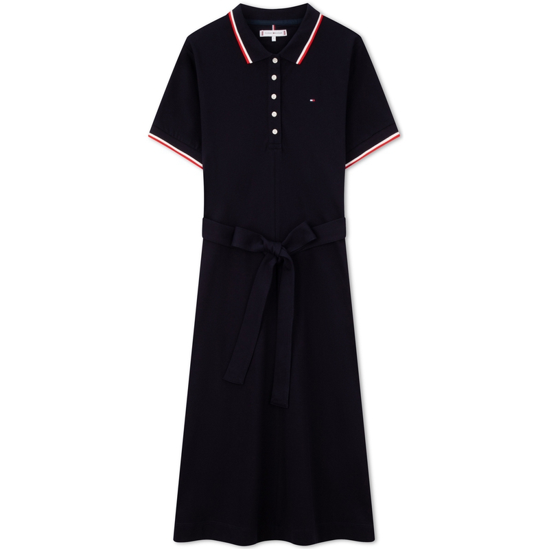 

Tommy Hilfiger Женское платье с короткими рукавами Navy Blue