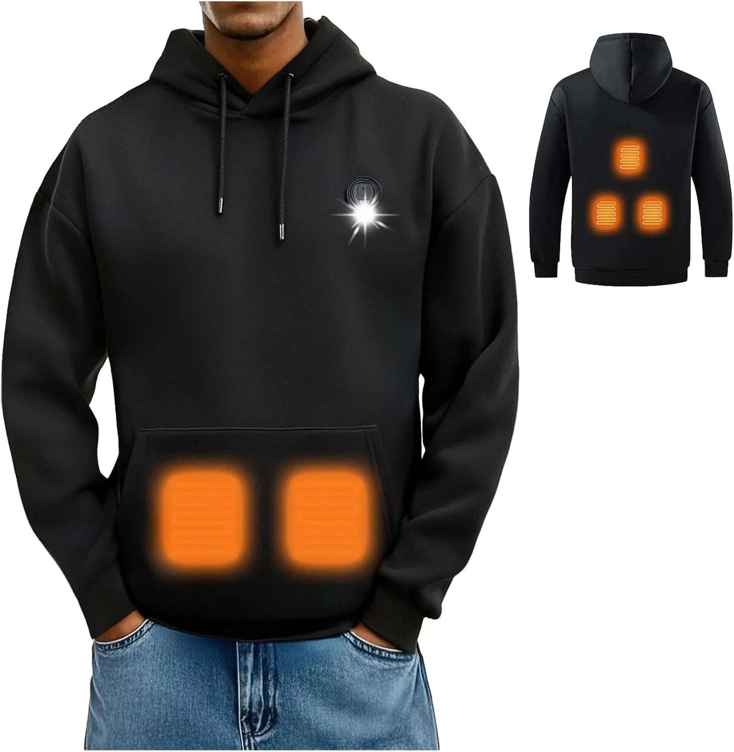 

Теплый худи с подогревом для мужчин и женщин, USB