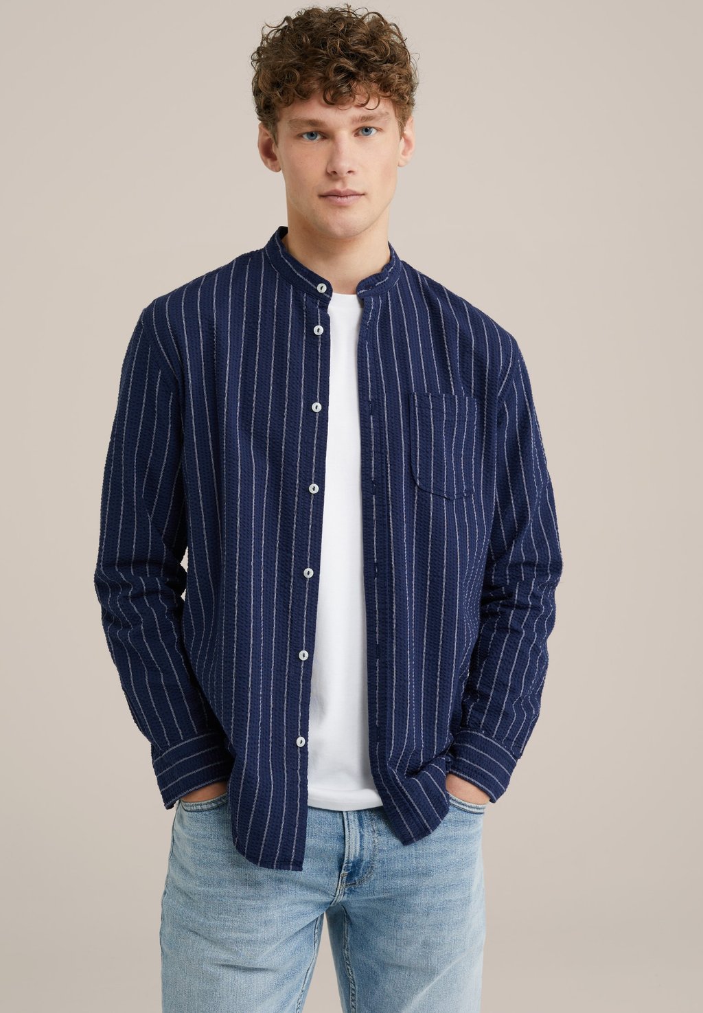 

Рубашка BLUE RIDGE WE Fashion, темно-синий