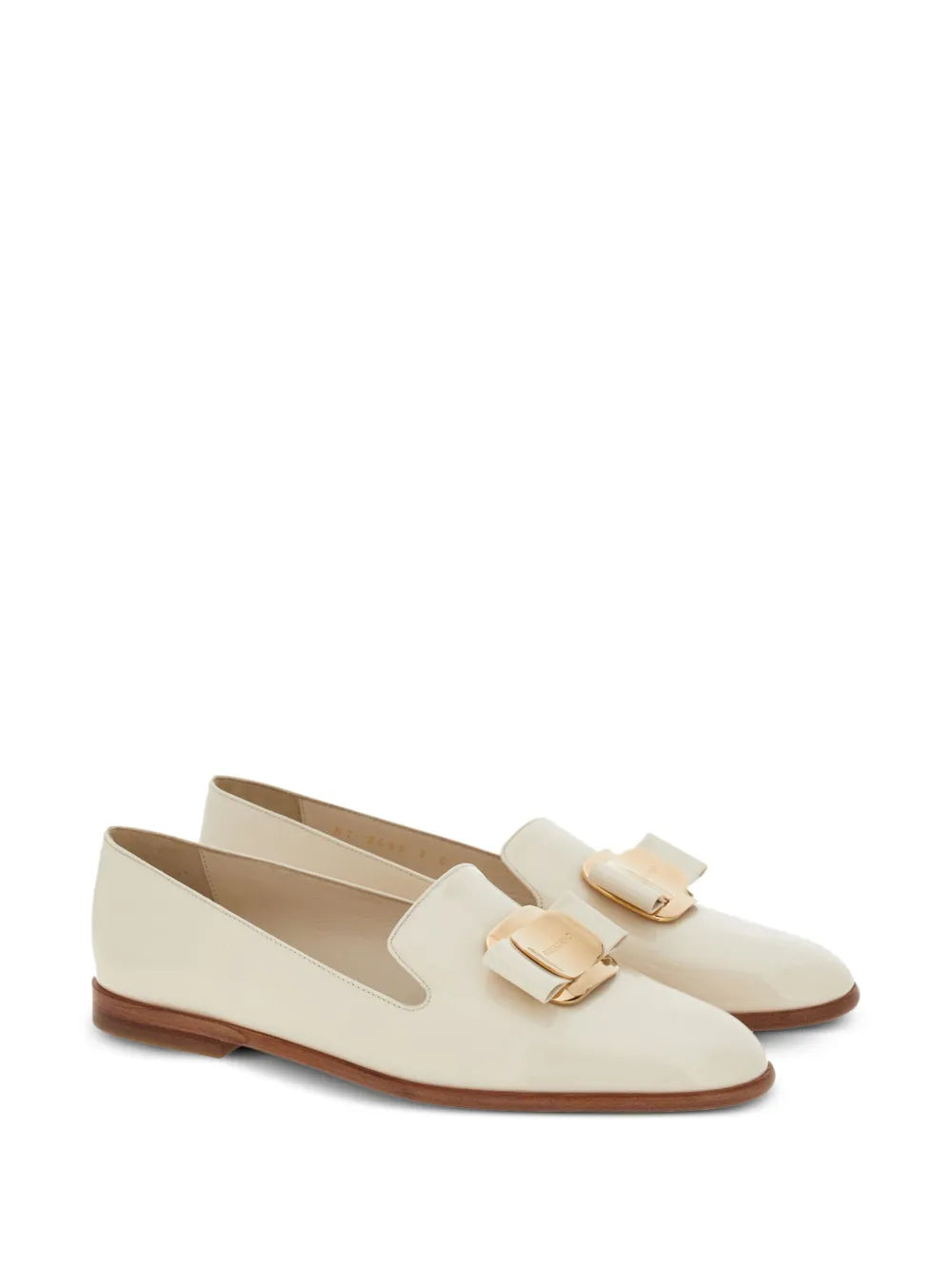Ferragamo New Vara кожаные лоферы Salvatore Ferragamo, белый — фото 4