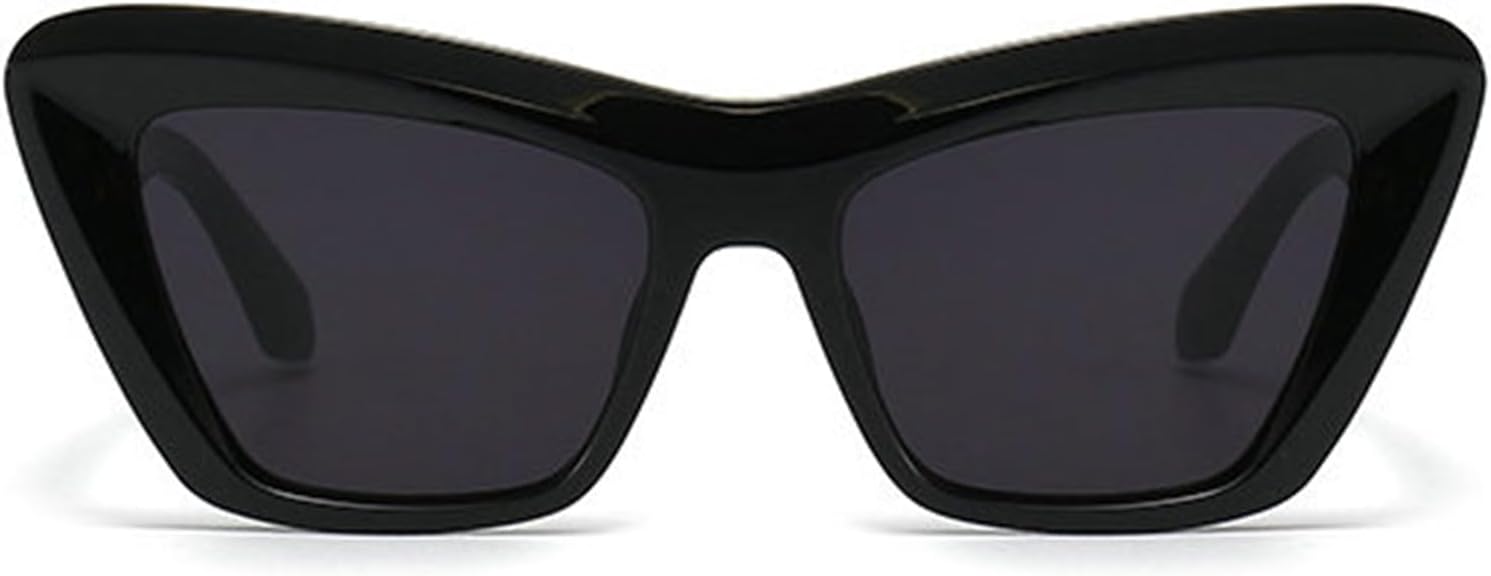 

Солнцезащитные очки Willochra «Кошачий глаз» для женщин, модные винтажные квадратные очки большого размера, классические мужские очки для вождения с защитой от УФ-излучения, Black