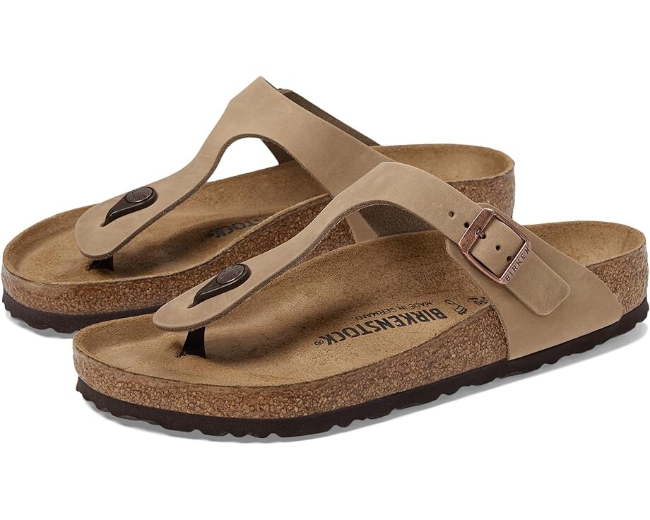 

Сандалии Birkenstock Gizeh Oiled Leather, цвет Tobacco Oiled Leather