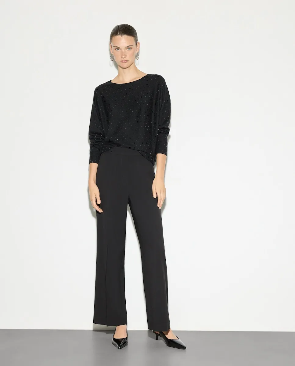 

Женские спортивные брюки-джоггеры из однотонного полиэстера Woman El Corte Inglés, черный