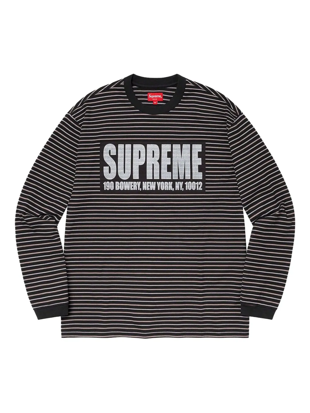 

Длиннофутболка в полоску Supreme, черный