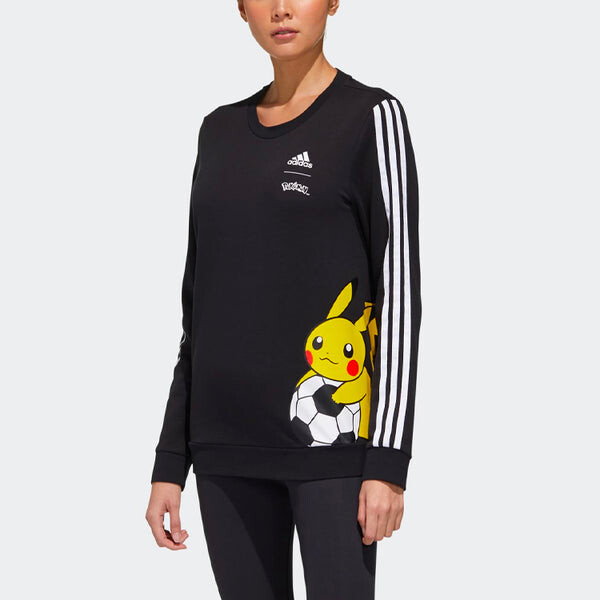 Свитер x pokemon с принтом логотипа круглый ворот свитер Adidas, черный — фото 3