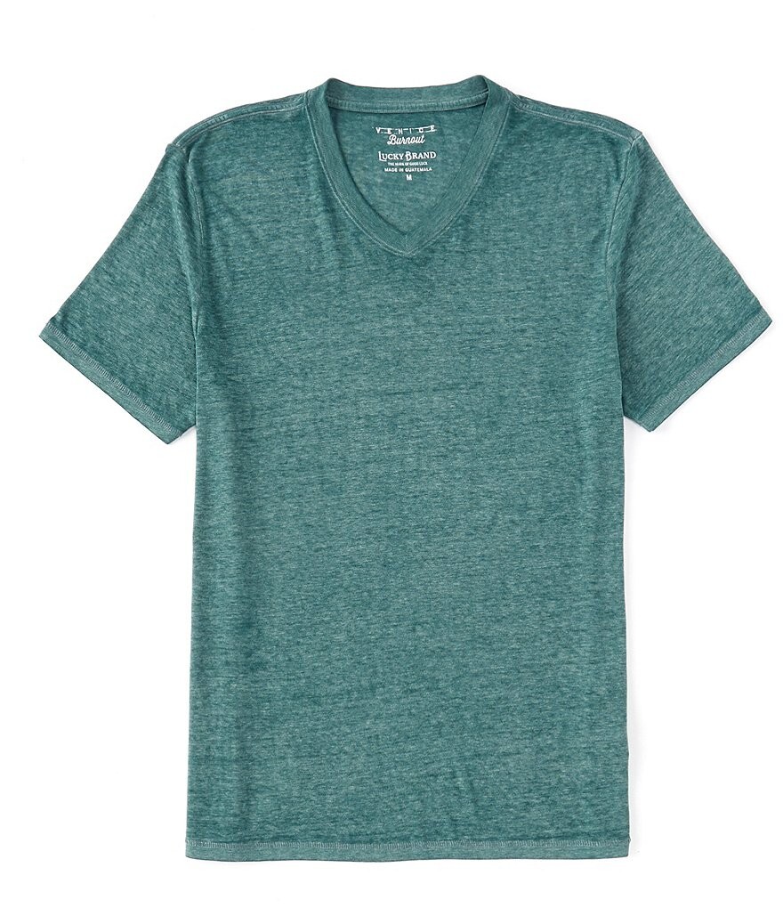 

Футболка Lucky Brand с короткими рукавами и V-образным вырезом, зеленый