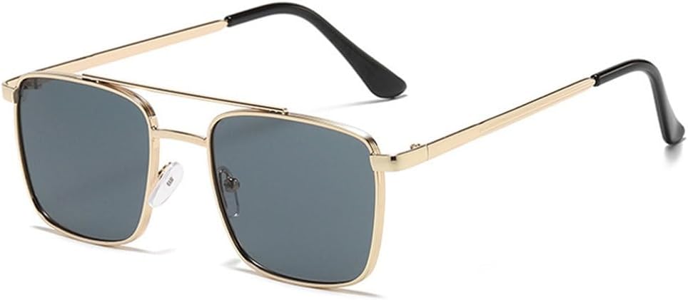 

Ретро металлические солнцезащитные очки с двойной перемычкой для женщин, модные прозрачные линзы с градиентом цвета океана, солнцезащитные очки UV400 для мужчин MUTYNE, Golden Grey