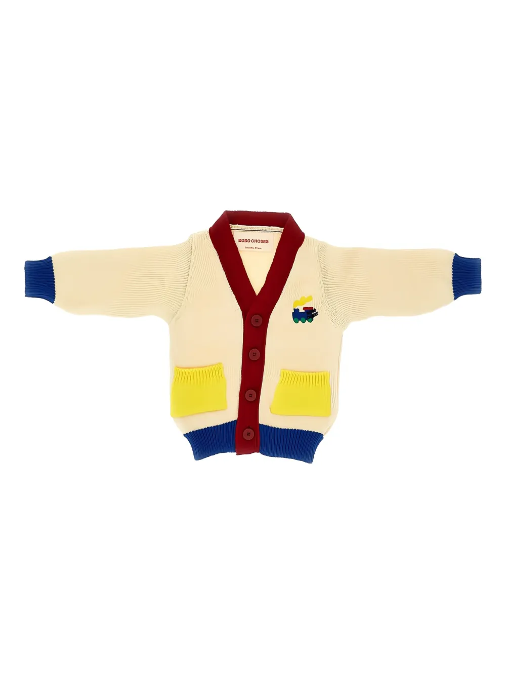 

Кардиган с нашивками в виде карманов Bobo Choses, бежевый