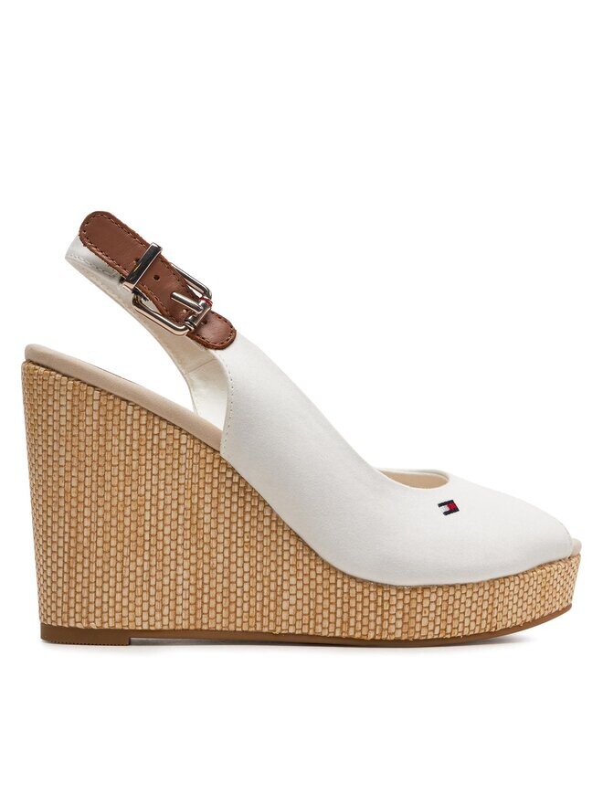 

Сандалии Tommy Hilfiger Iconic Elena Sling Back Wedge FW0FW04789, экрю
